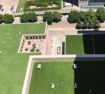 Artificial Grass Rooftop patio in Dallas