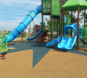 Poured in Place Rubber Surfacing on Playground