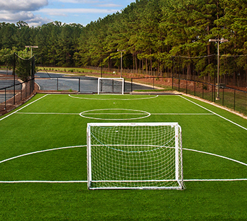 Grass soccer field