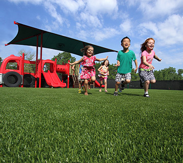 Children Running on Playground