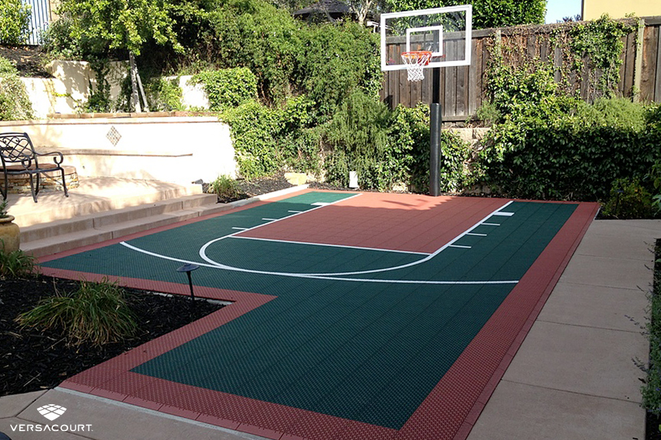 Small backyard basketball court from VersaCourt