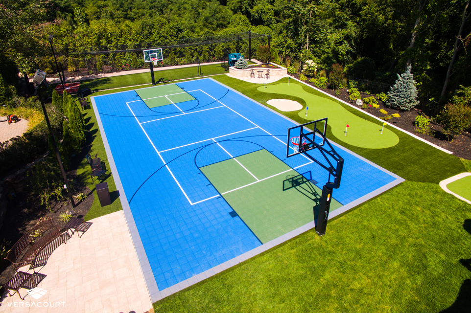 Backyard multi-sport game court from VersaCourt