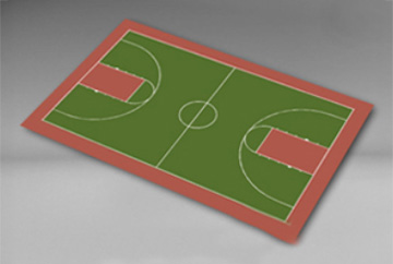Pro/College Basketball Court