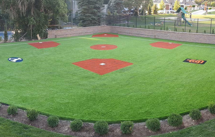Artificial Grass Backyard baseball field