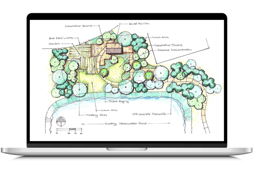 Digital Blue Print for Landscaping