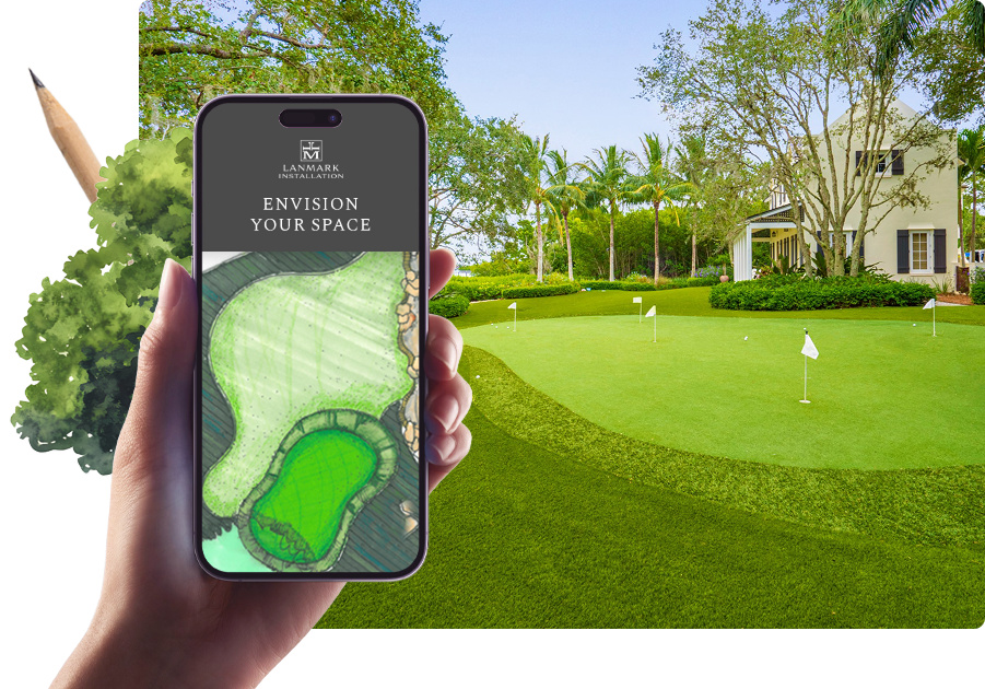 Bringing backyard putting greens ideas into reality