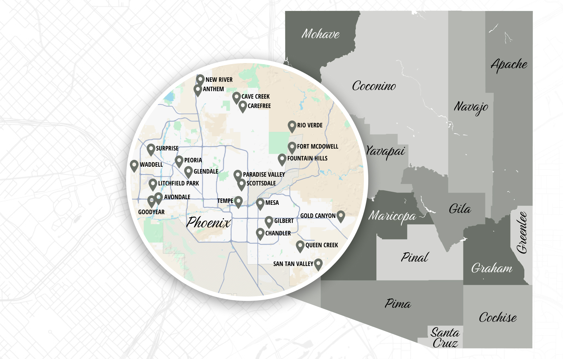 Phoenix Arizona Turf Installation Service Area
