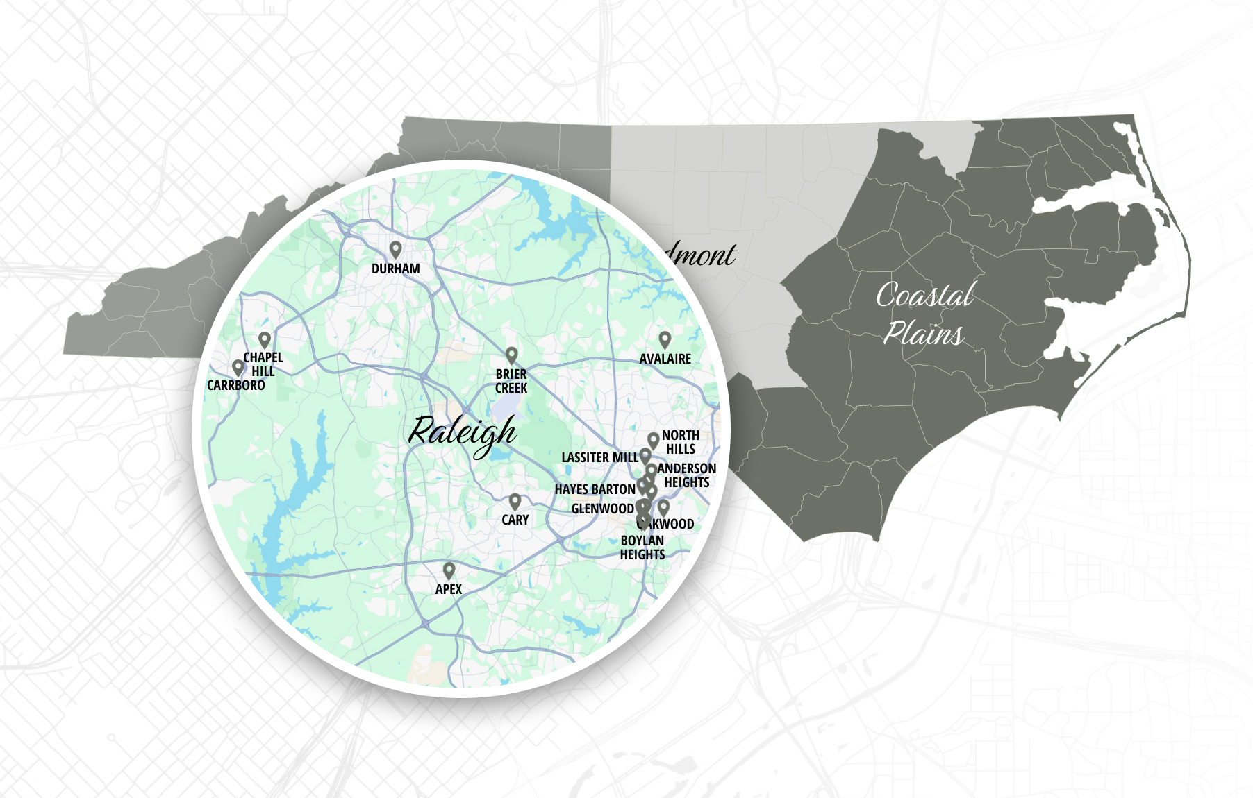 Raleigh North Carolina Turf Installation Service Area