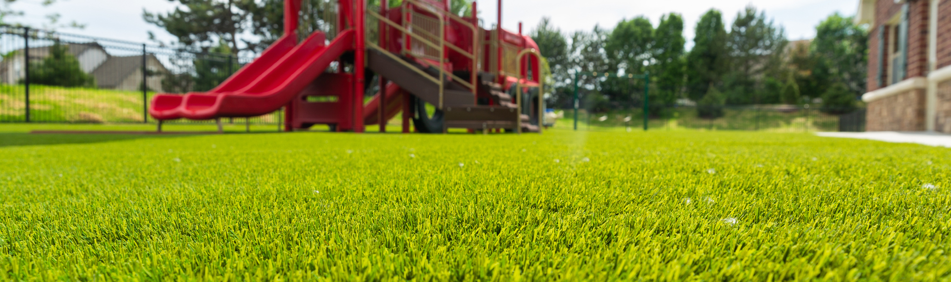 Playground with XGrass playground turf surfacing